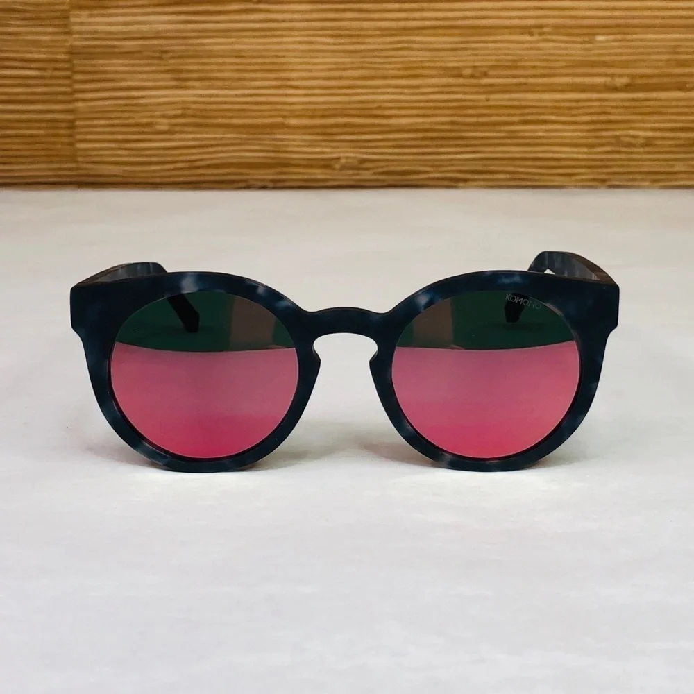 KOMONO sunglasses NEW Lulu blue tortoise reflective Matte Indigo Demi